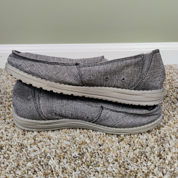 Hey Dude Chan Stretch Shoes Mens Size 7 Grey Steel Slip On Casual Comfort - Picture 6 of 9